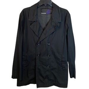 American‎ Rag CIE Mens Black Double Breasted Jacket Coat